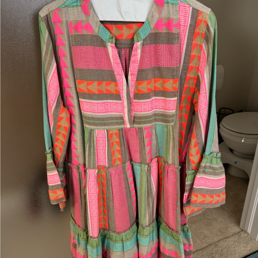 Elan Multicolor Geometric Dress